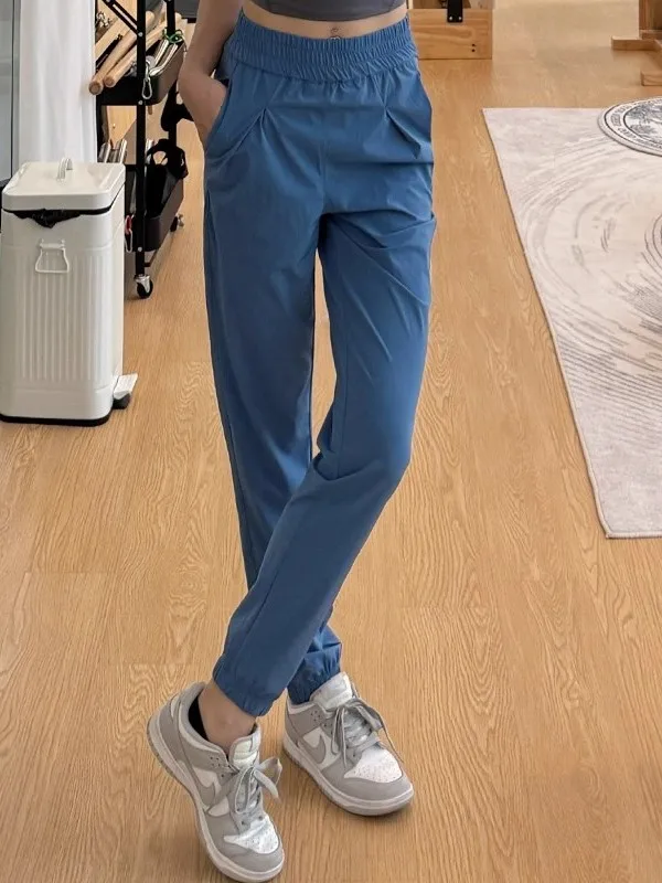 Sporthose mit hoher Taille für Damen, lässig, atmungsaktiv, Fitn-Training, Yoga, Pilates, eng, Qui-Dry, Bare Sensation, Bündchenhose