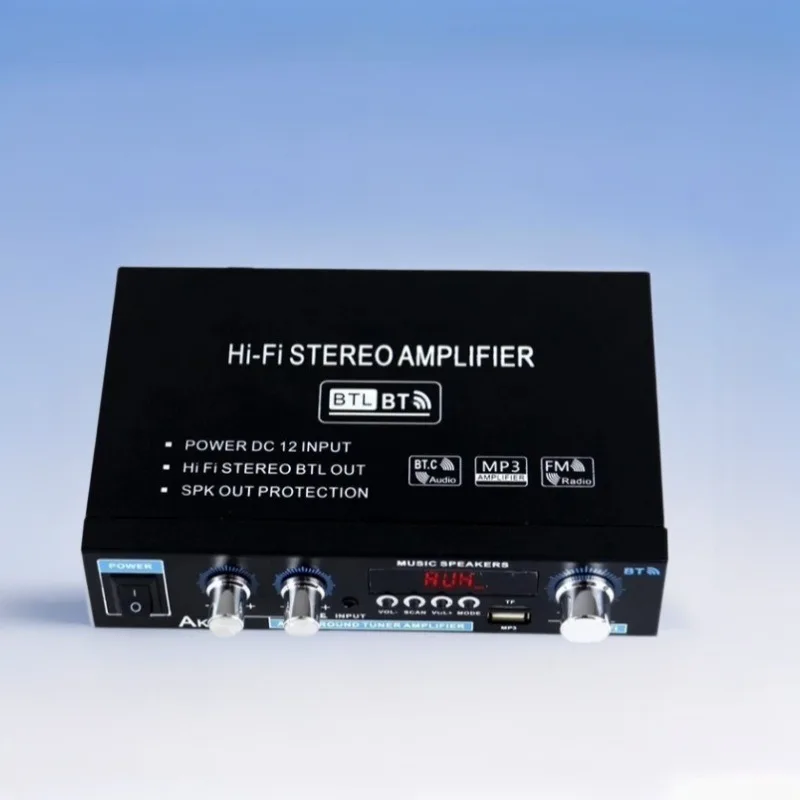 Amplificatore di potenza digitale AK35: lettura di schede Bluetooth efficiente portatile compatto e di alta qualità Compatibile con USB 2 canali Durevole