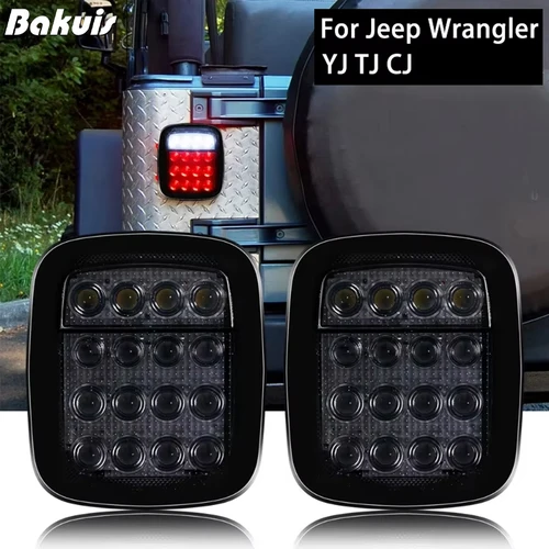 1 par de luces traseras LED para luces de marcha atrás Jeep Wrangler TJ CJ, luz de marcha atrás de freno luces de respaldo traseras luces de circulación diurna