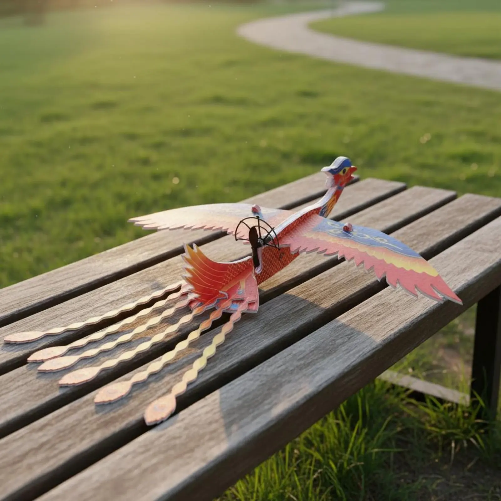 Electric Fiery Raptor Soarer Circling Glide Flying Fiery Raptor Avian Creature Toy Foam Model Airplane Kit DIY Assembly