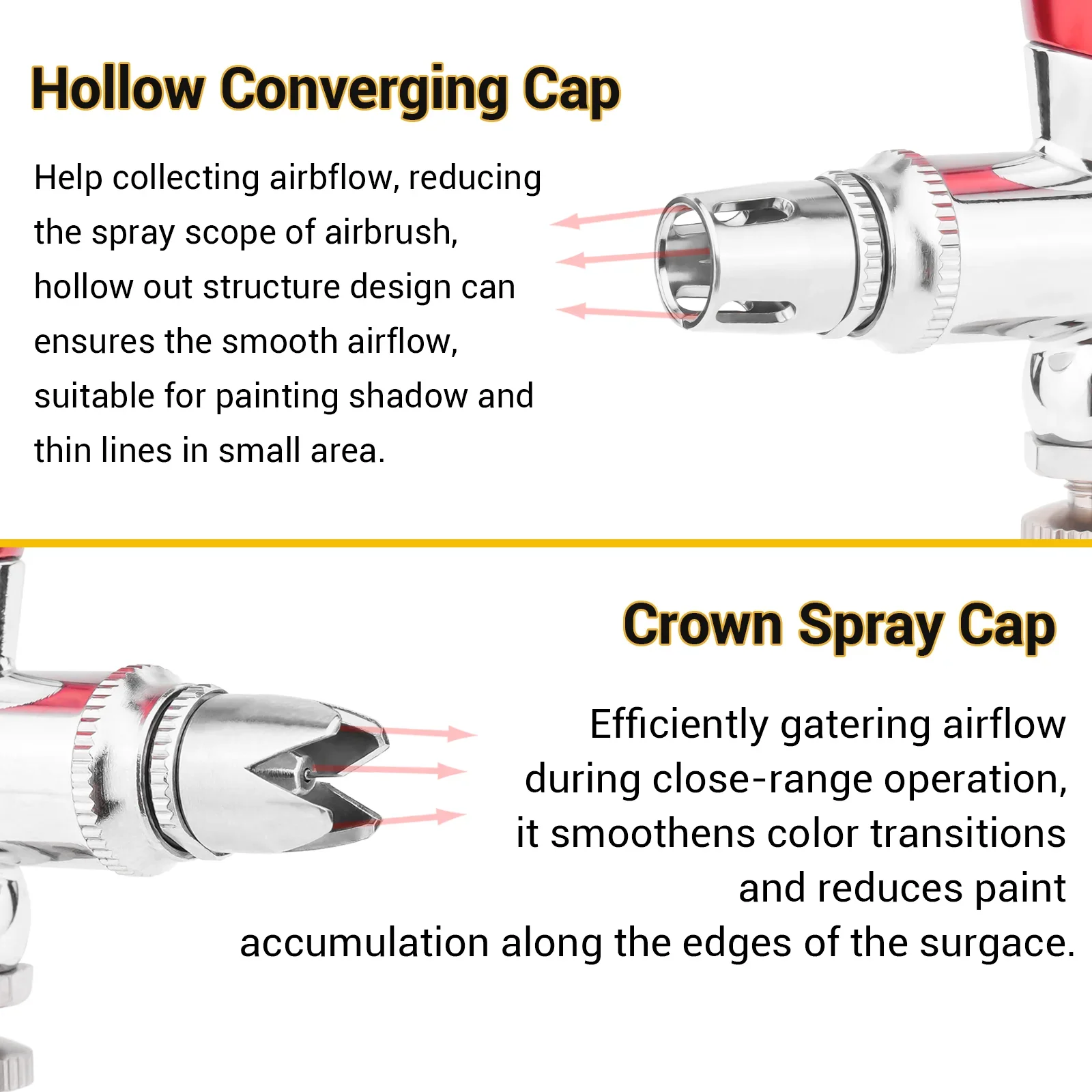 NEOECO Airbrush Needle Protective Cap for NCT-SJ83 Airbrush Crown Cap Normal Interwards Cap Accessories Replacement Part