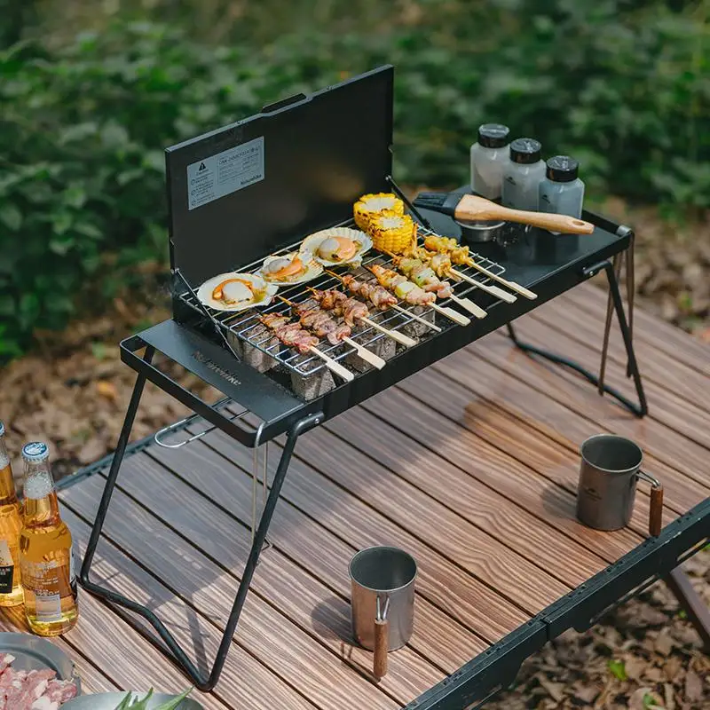 Naturehike-estufa de barbacoa portátil plegable, utensilios de cocina para acampar, Picnic al aire libre, calentador de mesa ligero, 3,15