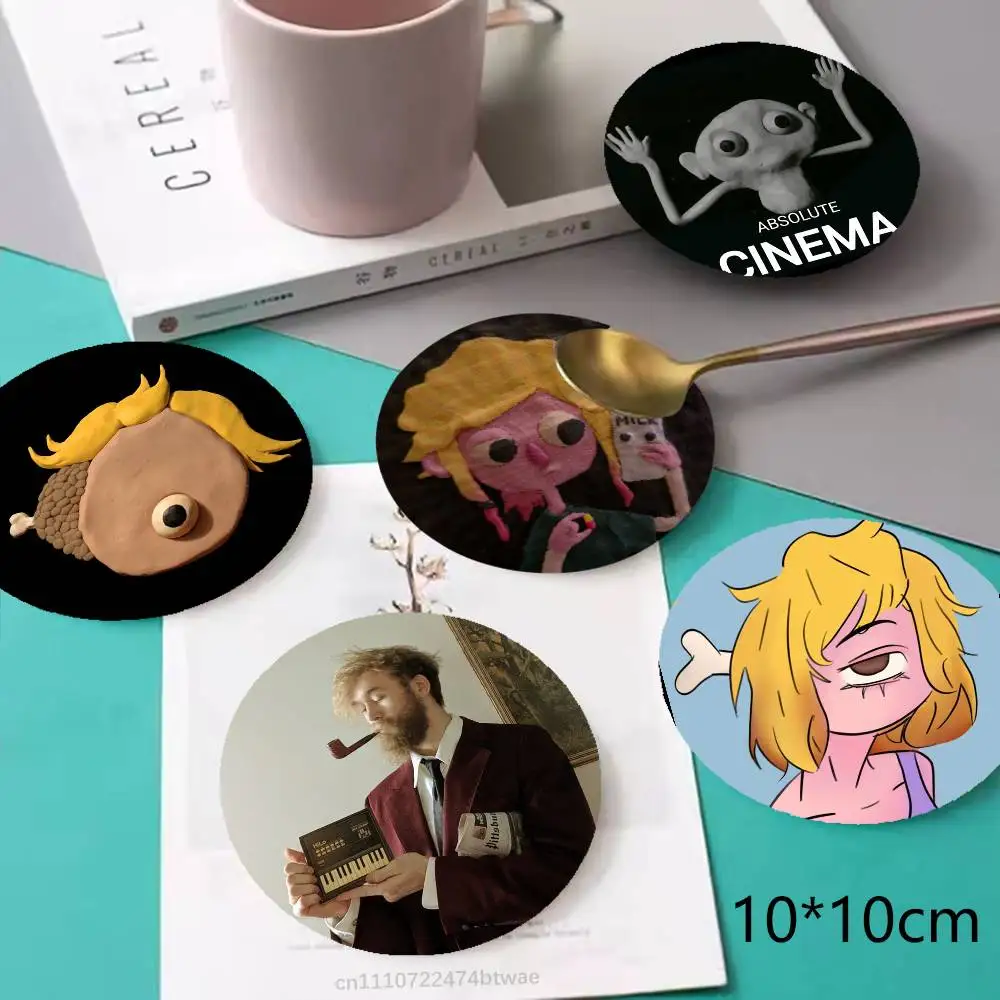 Jack Stauber Album Anti-slip Tea Coffee Cup Pad Heat-Resistant Round Bowl Teapot Mat Home Gift