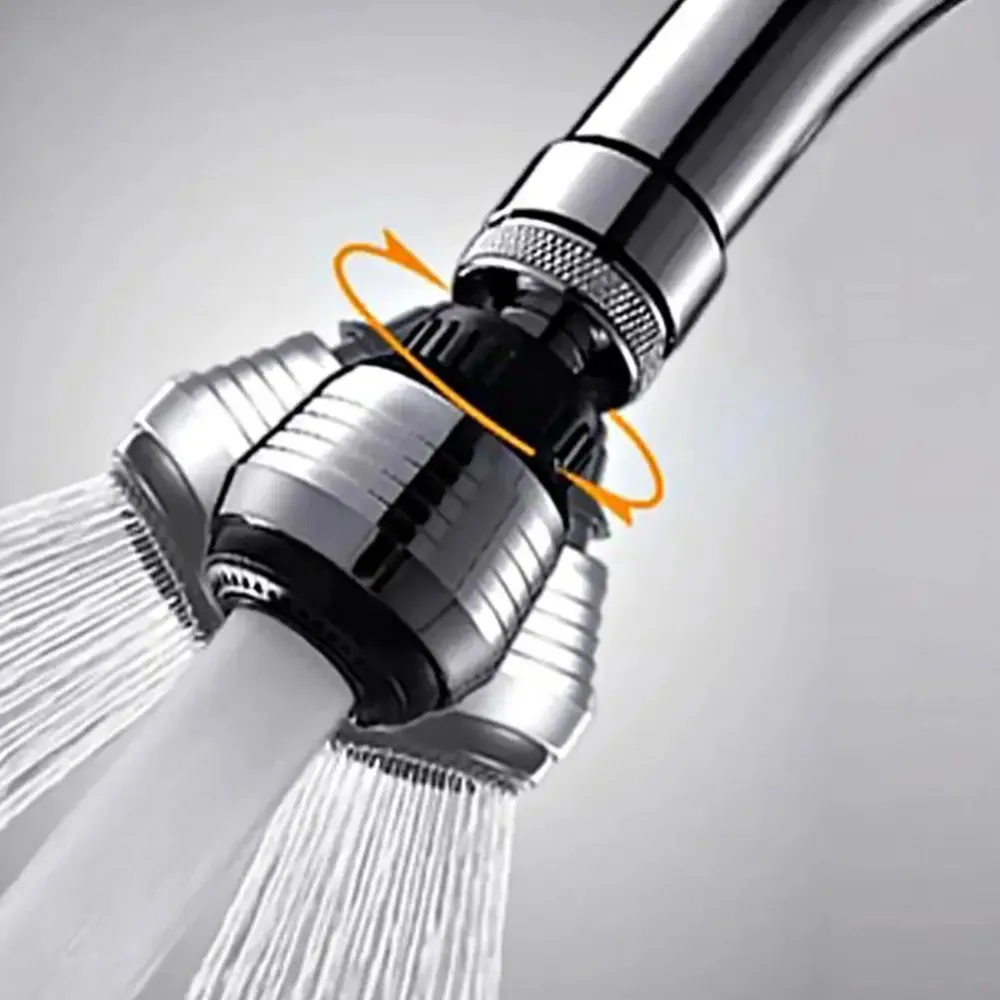 360 Rotate Swivel Faucet Aerator, Water Saving Tap Nozzle Filter Adapter with 2 Spray Modes, Diffuser for Kitchen Sink