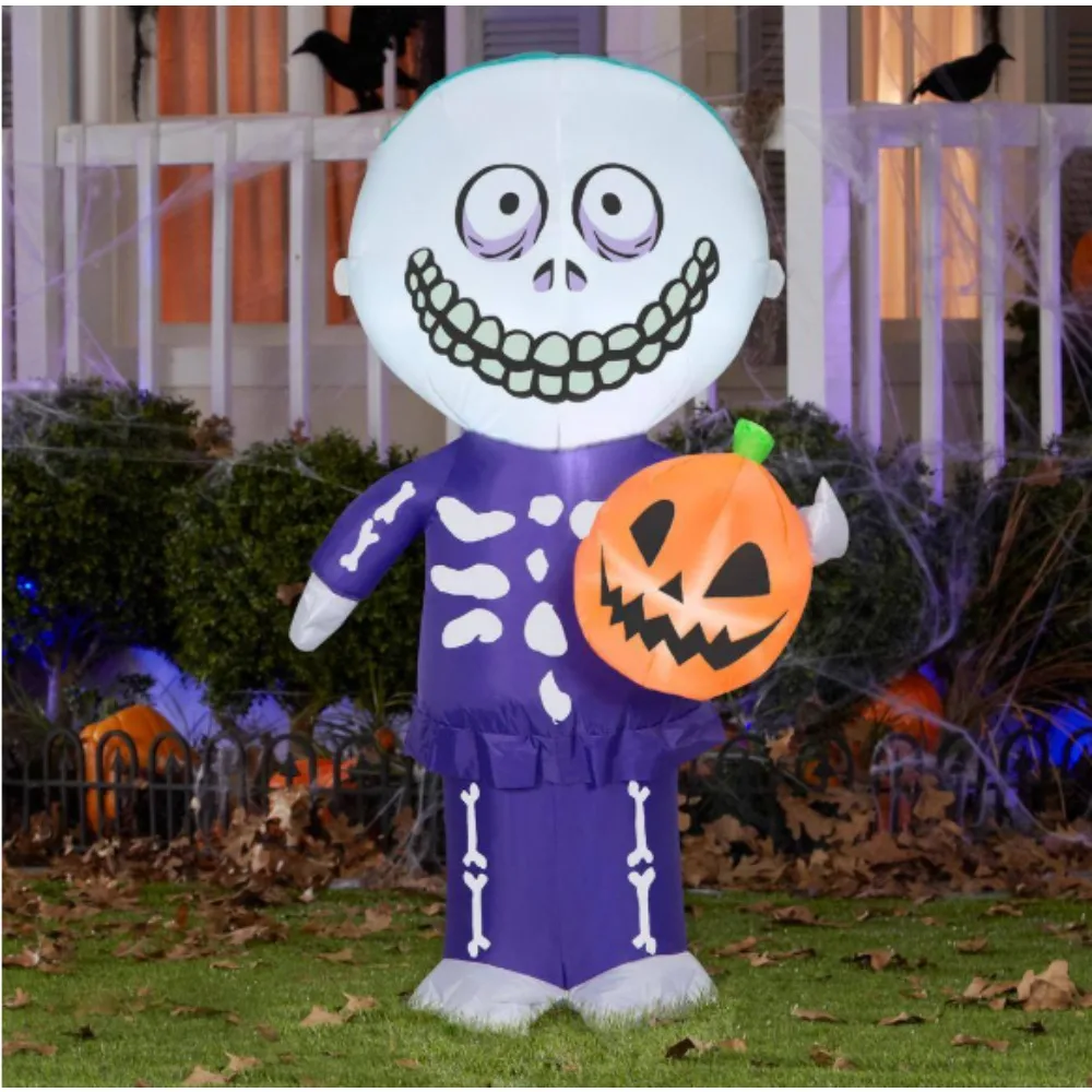 

Halloween Inflatable Airblown-Barrel with Mask and JOL-Disney，as a standalone or combine it with other Airblown Inflatables