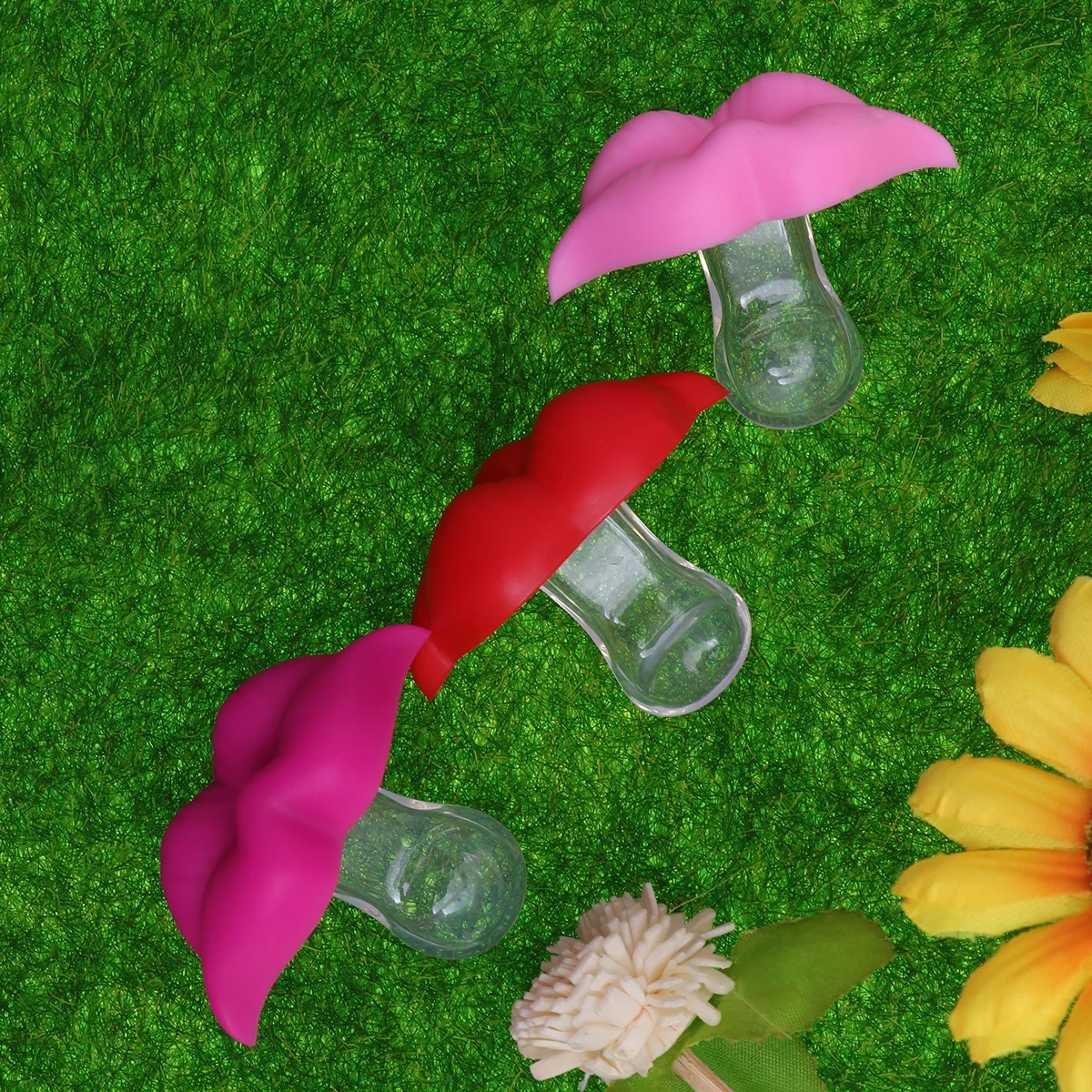 

3 Pcs Pacifier Easy to Clean Silicone Nipple Kiss Lip Shape Infant for Red