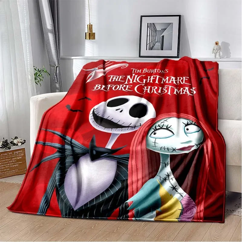 6 Size The Nightmare Before Christmas Cartoon Blankets 3D Printing Comfortable and Soft Picnic Blanket Gift To Family or Friends