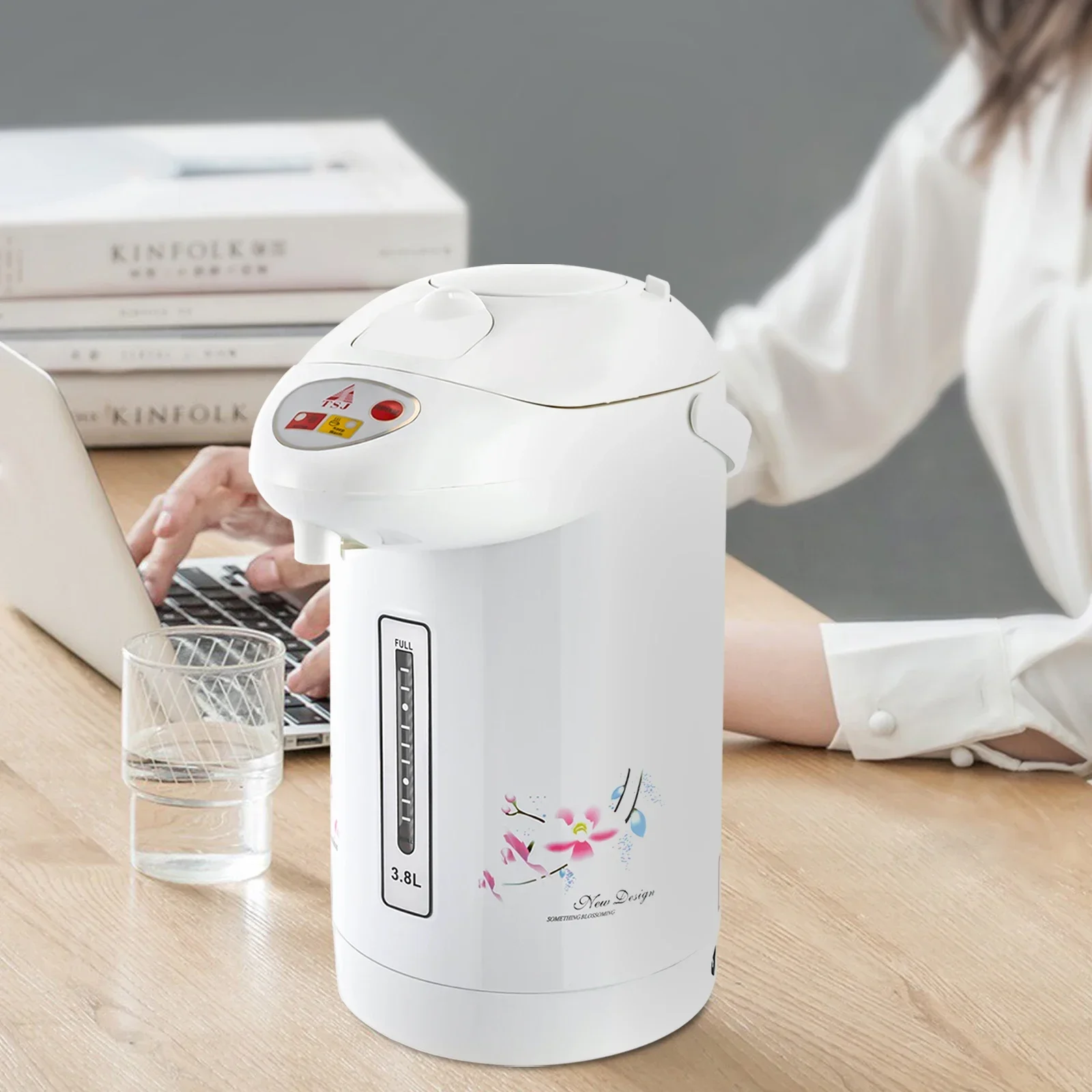 

3.8L White Electric Hot Water Dispenser,Kettle 750W 110V,Heater Boiler for Tea,Coffee,Shut-off Protection