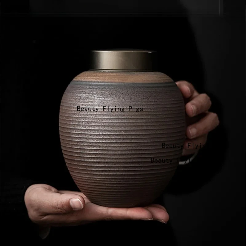 

1100ml - Japanese WABISABI style cat and dog funeral animal ashes storage jar for pet dogs