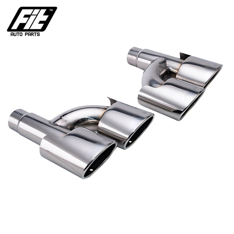 1 PCS stainless steel 304 Exhaust Muffler End Tips 57mm for C63 C300 silver black high quality