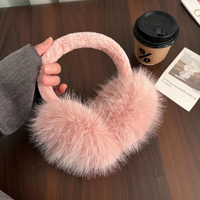 1 قطعة غطاء للأذنين بلون للجنسين الشتاء طوي غطاء للأذنين أفخم فو الفراء الأذن يفشل تدفئة للنساء والرجال غطاء حماية الأذن #4