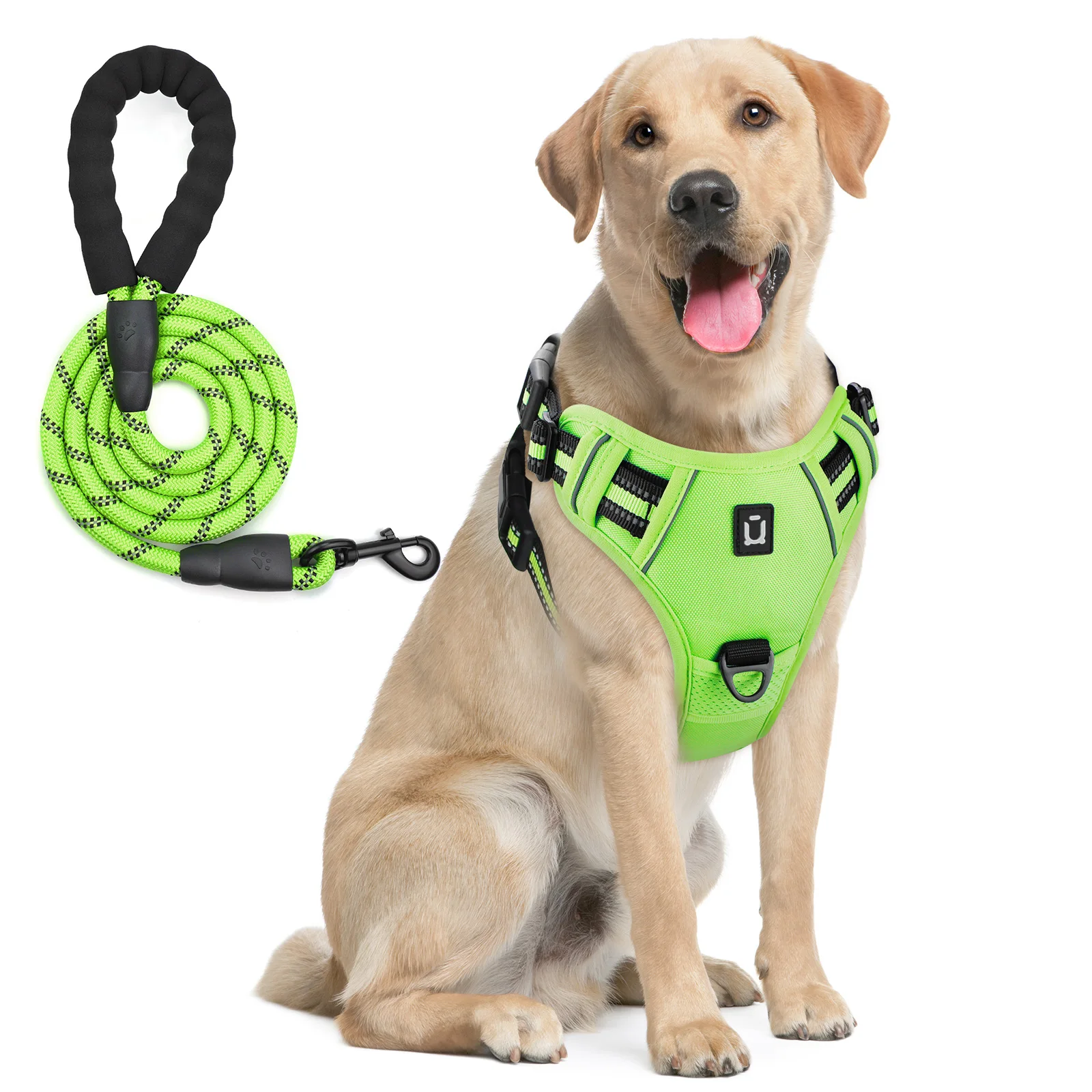 Reflective Dog Harness And Leash Set, Escape Proof No Pull Vest_voghion.com