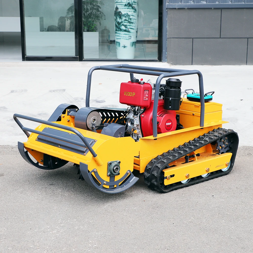 

Customized Remote Control Mower With Crawler Chassis,360° Flexible U-turn,120cm Cutting Width,and Zero Turn Tractor Lawn Mower