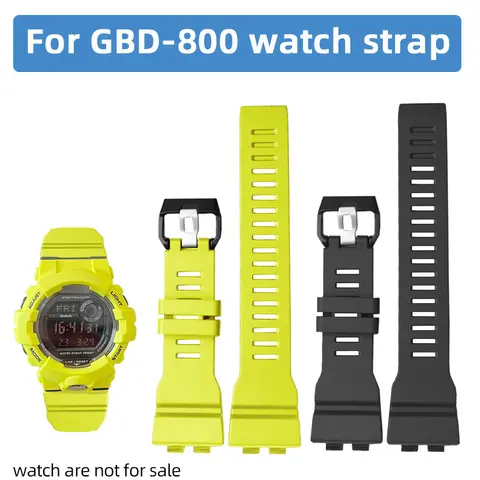 Pour Casio g-shock 5554 GBD-800 GBD-800-2/-7 GBA-800 GBA-800uc 3464 bracelet de montre Multi couleur noire bracelet en résine accessoires de montre