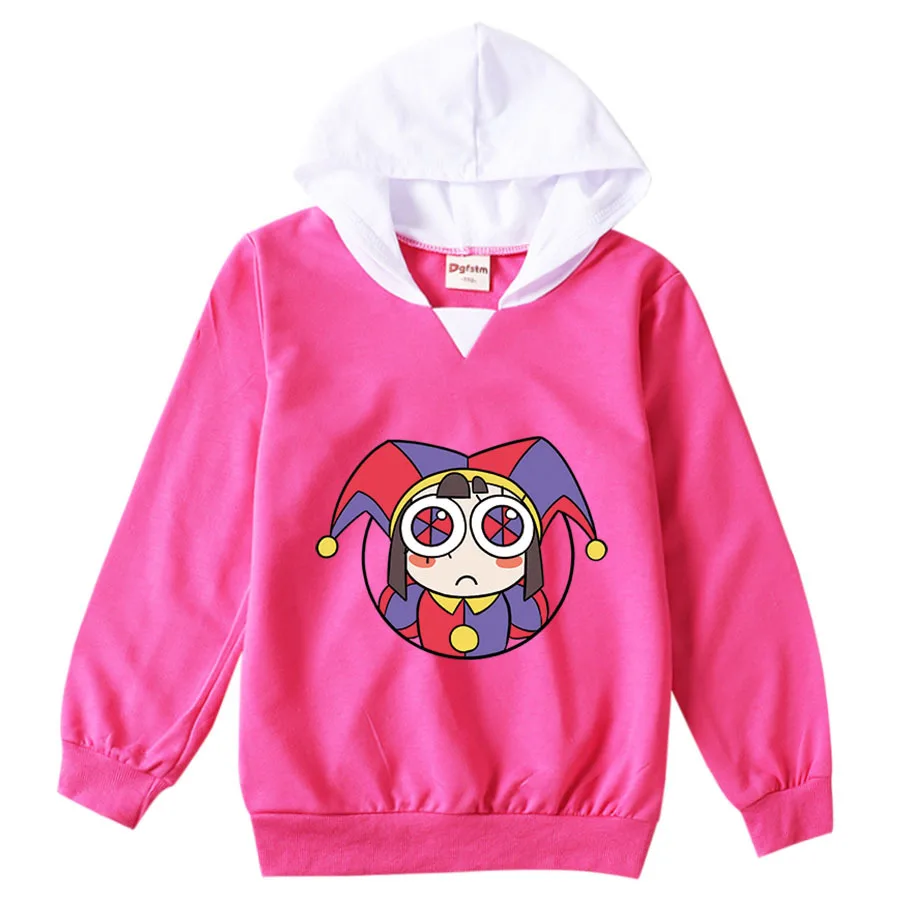 Spring Autumn Clothes Boys Girls The Amazing Digital Circus Hooded Long Sleeve Hoodies Kids Pullover Tracksuit Birthday Gifts