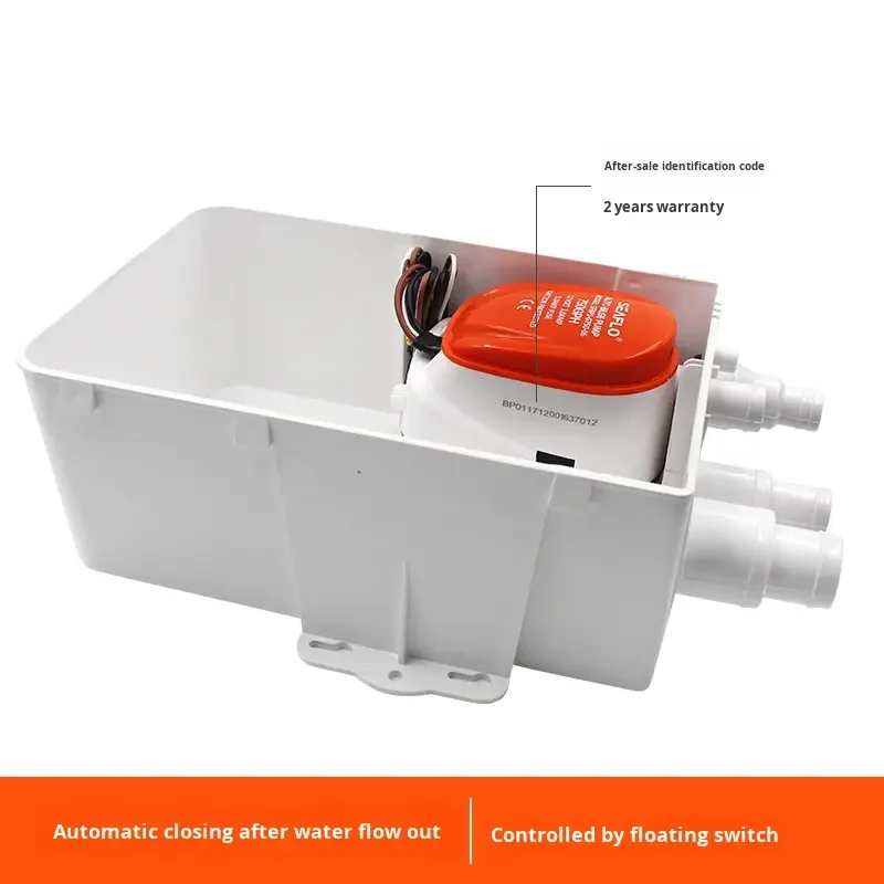 Intelligent 12V/24V DC 750GPH Pump Versatile ABS Material for Bathroom RV Ship Bilge Drainage