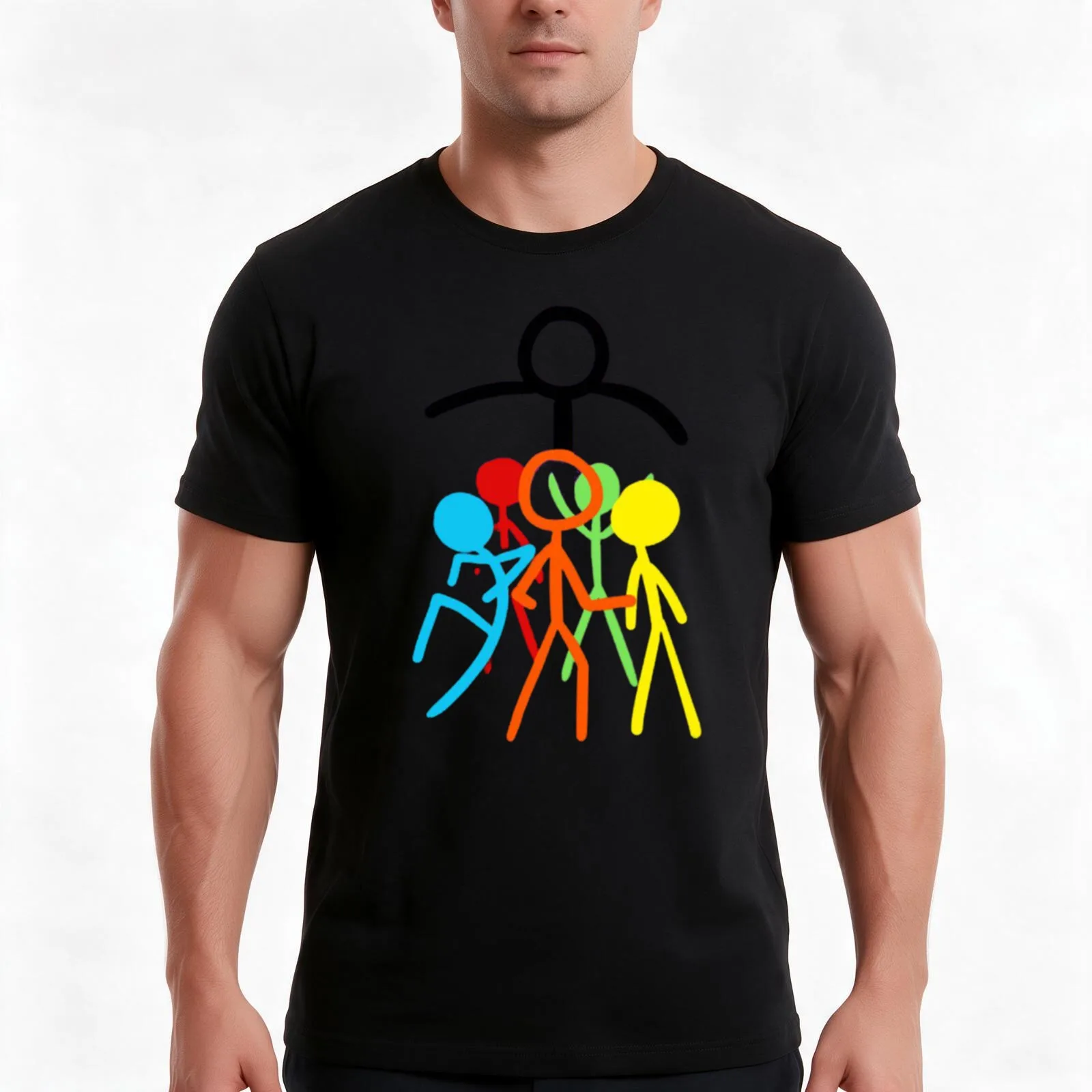 alan becker T-Shirt, Summer Casual Cotton Tee, Oversized Streetwear Tops, Vintage Graphic Print, Loose Fit Short Sleeve