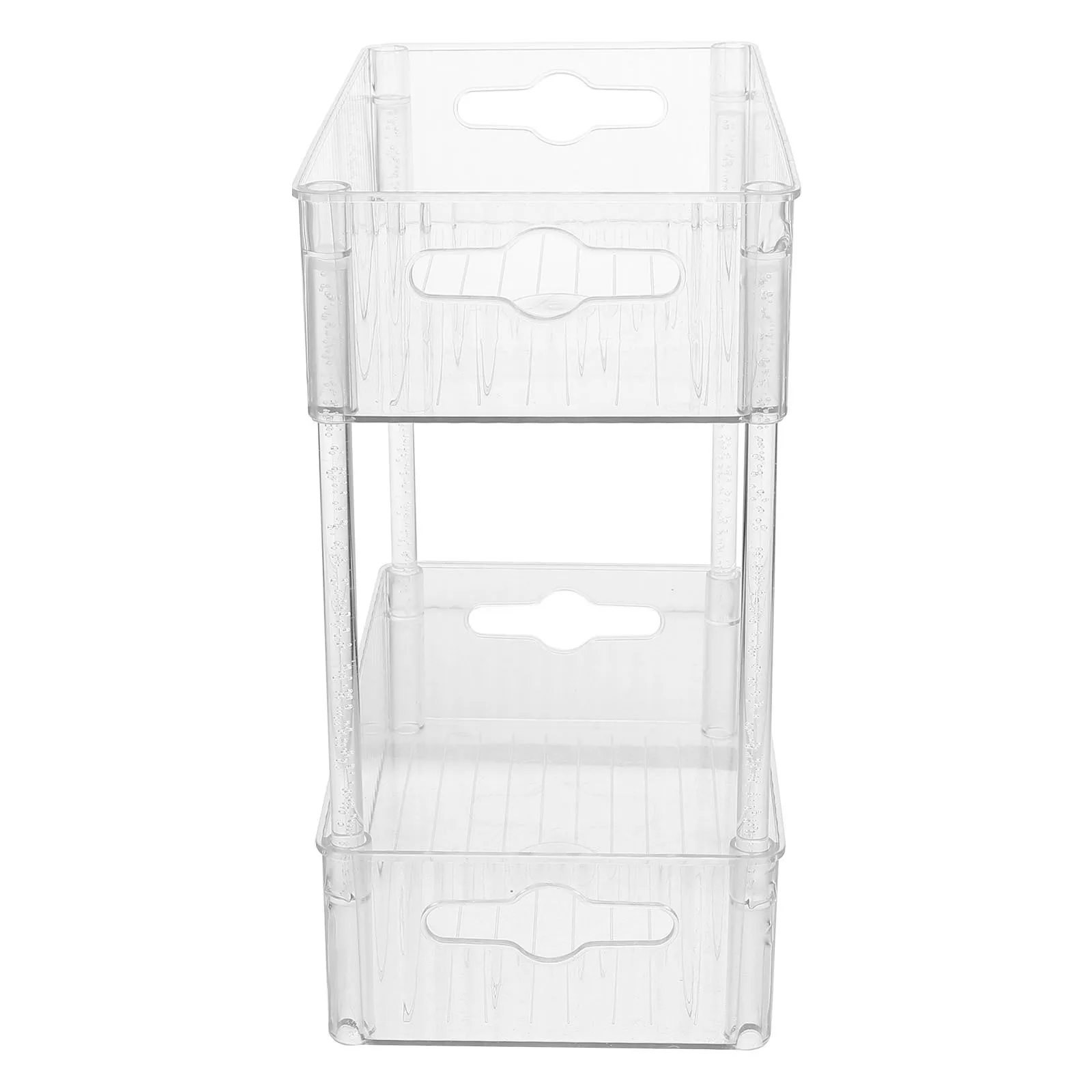 

Transparent Makeup Organizer with Strong Structure 2-Tier Design for Skincare Products and Cosmetics Easy Find Vanity Counter