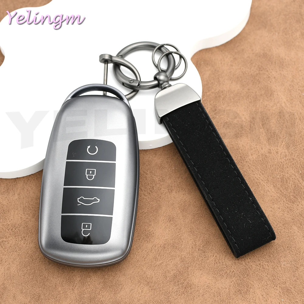 Titangraue Autoschlüsselhülle für Chery Tiggo 8 Pro, Tiggo 8 Plus, New 5 Plus, 7 Pro, Chery Tiggo 7 Pro Max, Omoda C5 – Schlüsselanhänger-Schutz