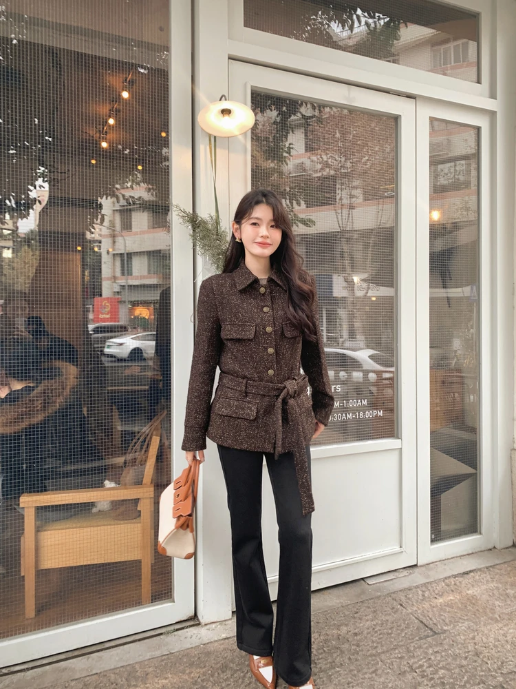 

Женские джинсы-капри Syeee Thiened Fce с высокой талией, утягивающие, прямые, повседневные, без стрейча, для осени и зимы