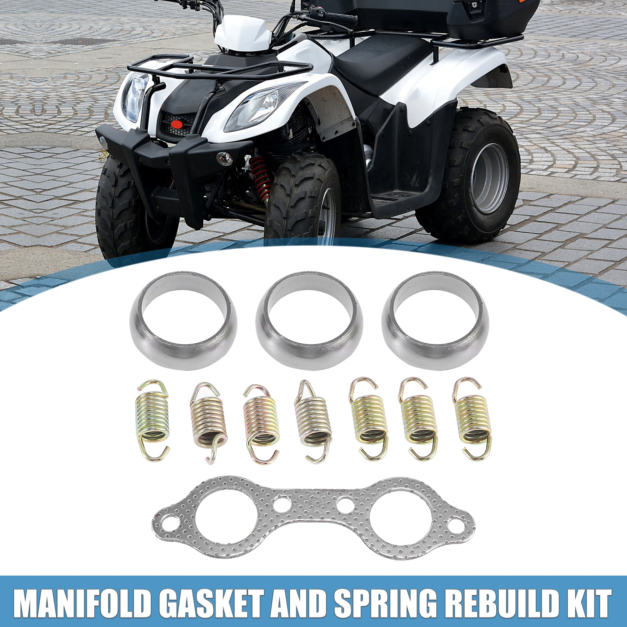 

Motoforti ATV Exhaust Pipe Manifold Gasket and Spring Rebuild Kit for Polaris for Ranger 700 800 5243518 7041789