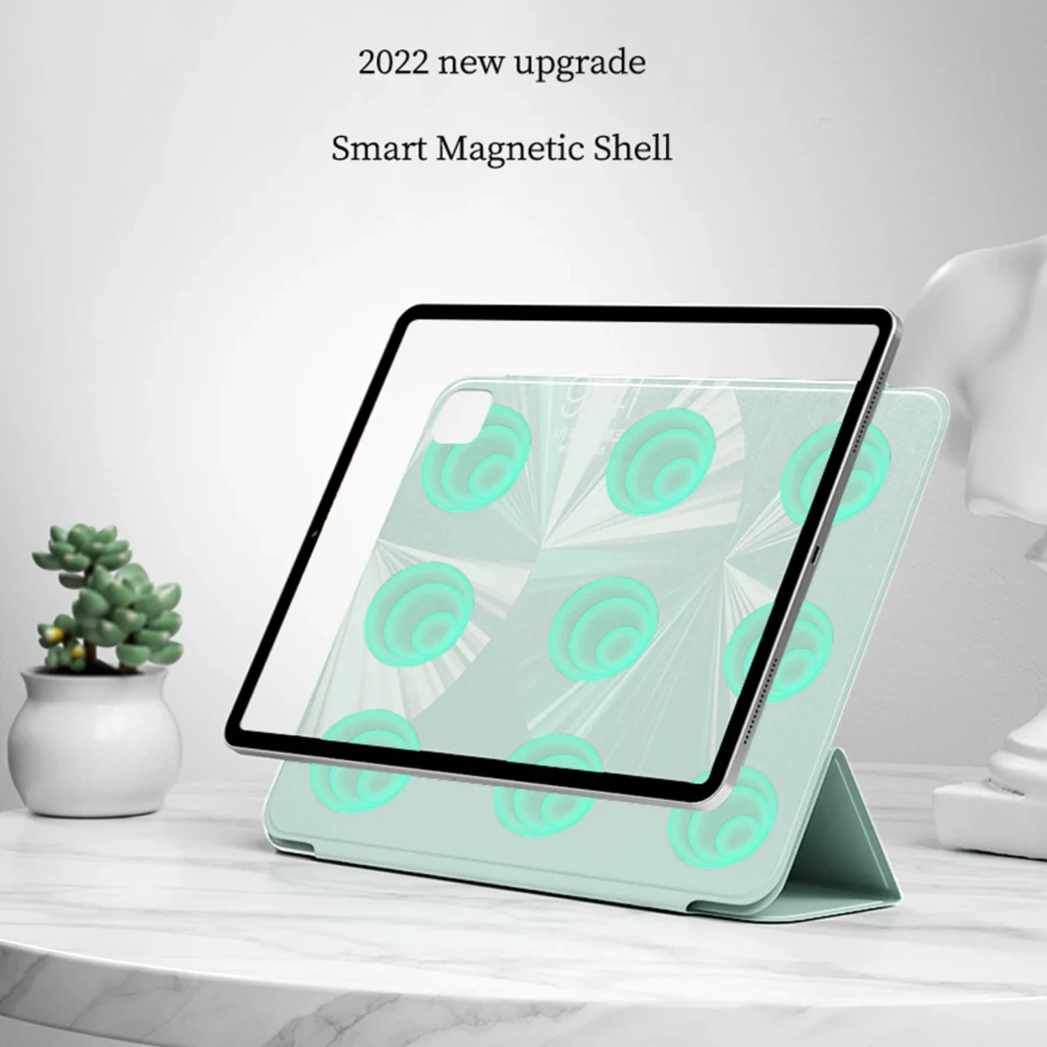 Capa Secure Slim Split para tablet para 2022 Mini 6, 10,9 polegadas Air 4/5th e 2021 Pro 11/12,9 polegadas, com design elegante e se