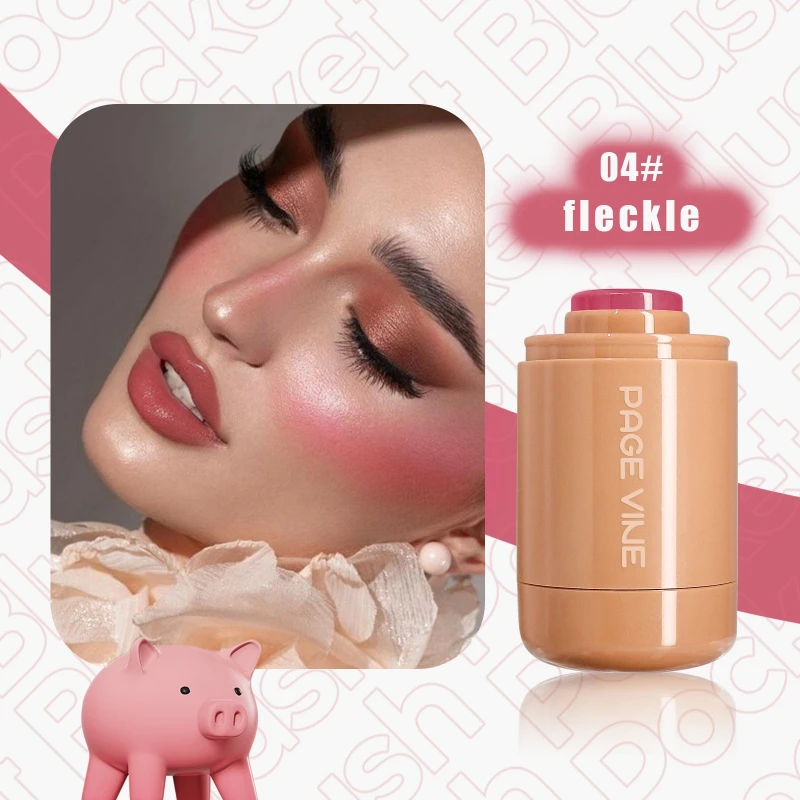 6 Colors Makeup Blush Stick Solid Waterproof Face Rouge Blusher Highlight Lasting Lip And Cheek Hydrating Stick Multi-Use Makeup