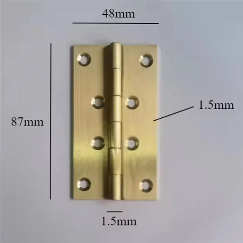 AT19-Koper Messing Geborsteld & Verzegelde Scharnieren 10 Stuks Sieraden Doos Deur Keukenkast Deuren Kleine Doos Prachtig Ontwerp