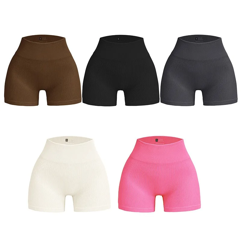 Seamless Yoga Shorts - High Waist Tummy Control Workout Capris