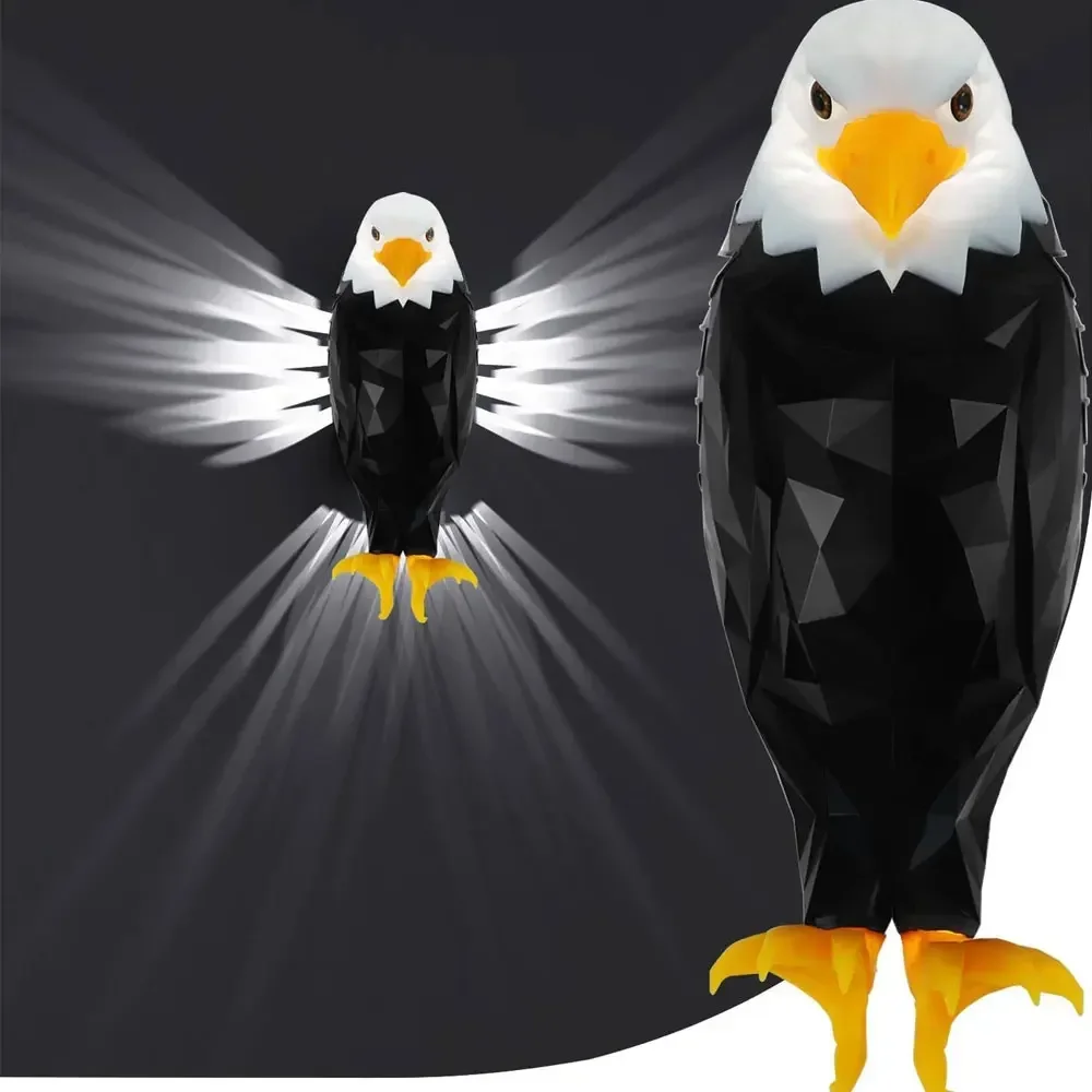 

Bald Eagle LED Wall Light, American Eagle Night Light with Remote Control, Magnetic Eagle Lamp for Bedroom, Living Room, Hallway