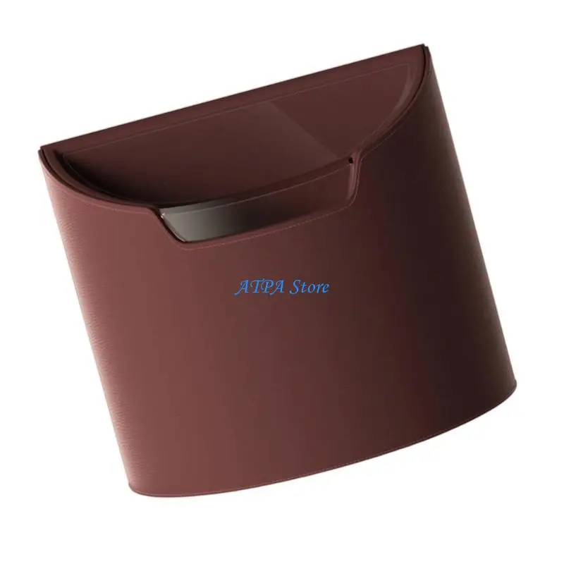 

U13C Leather Auto Trash Can Removable Waterproof Inner Bucket Door Mount Designs Auto Waste Basket Upgrades for Trucks &