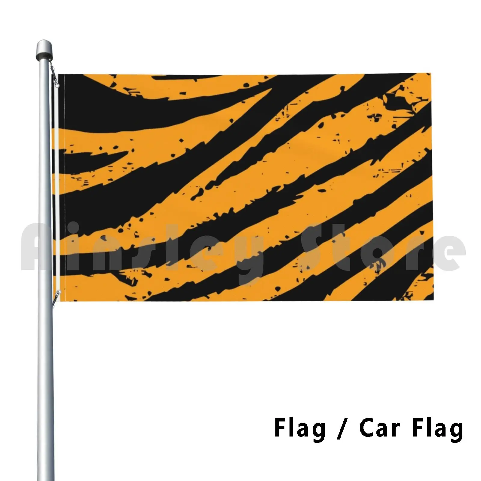 Tiger Print Cloth Face Flag Car Flag Funny Quarantine Face Inhale Breath Oxygen Children Adults