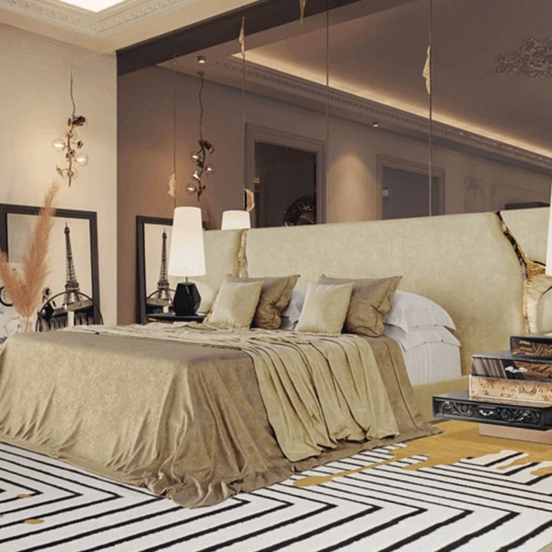 Light luxury villa bedroom bed