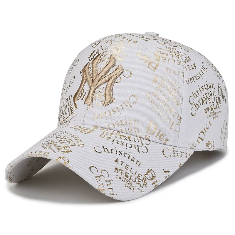 Unisex MY Letter Embroidery Snapback Baseball Caps Spring and Autumn Outdoor Adjustable Casual Hats Sunscreen Hat - view 6