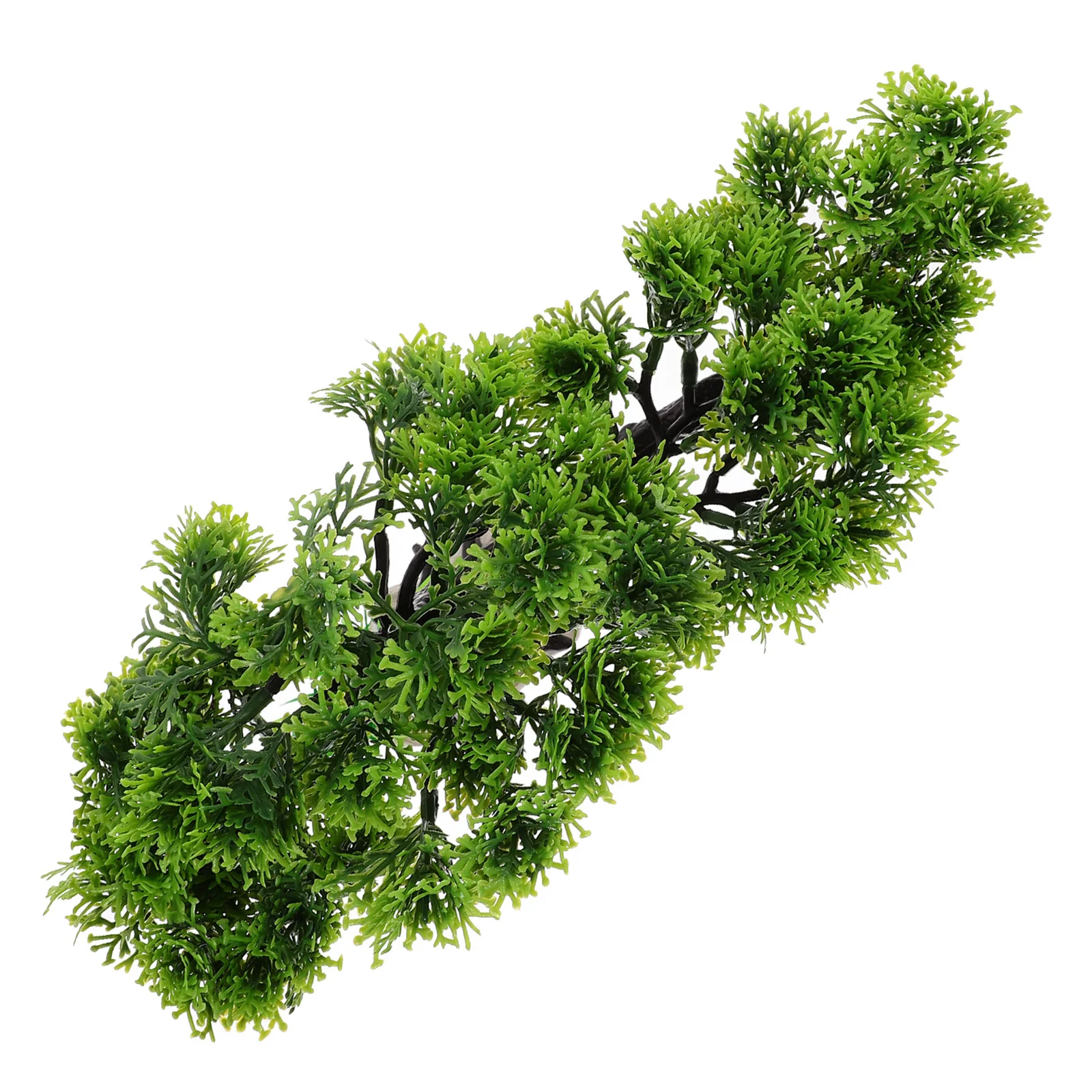 

Realistic Pine Tree Aquarium Decor Ornament Bonsai DIY Accessory Fade-Resistant Durable Plastic Fish Shelter Easy Clean