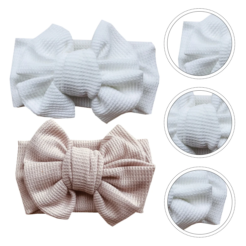 

2pcs Baby Cloth Infant Hairband Cute Bowknot Hair Accessories Girls Infant Newborn Bright Color Festive Design