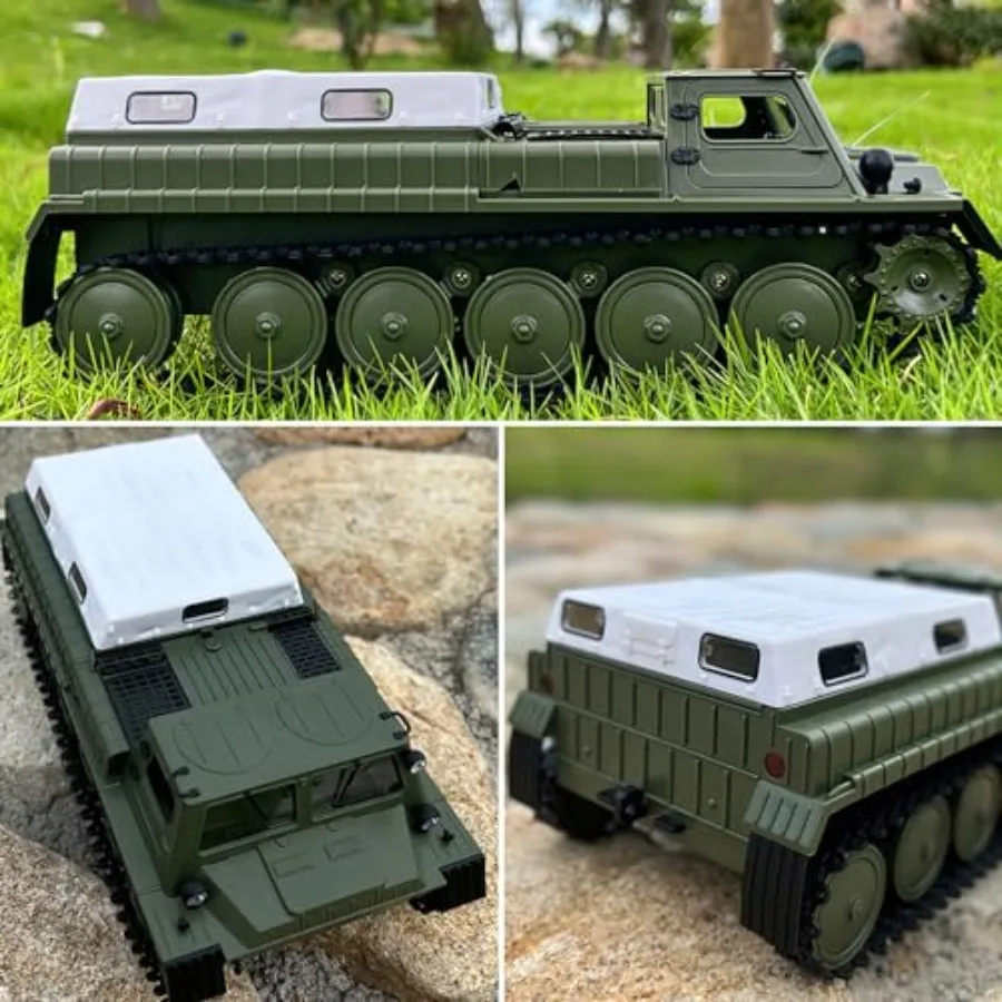 リモコン戦車軍用輸送車両 2.4G クローラーカー RC オフロード陸軍装甲トラック 全地形対応 大人向けおもちゃ
