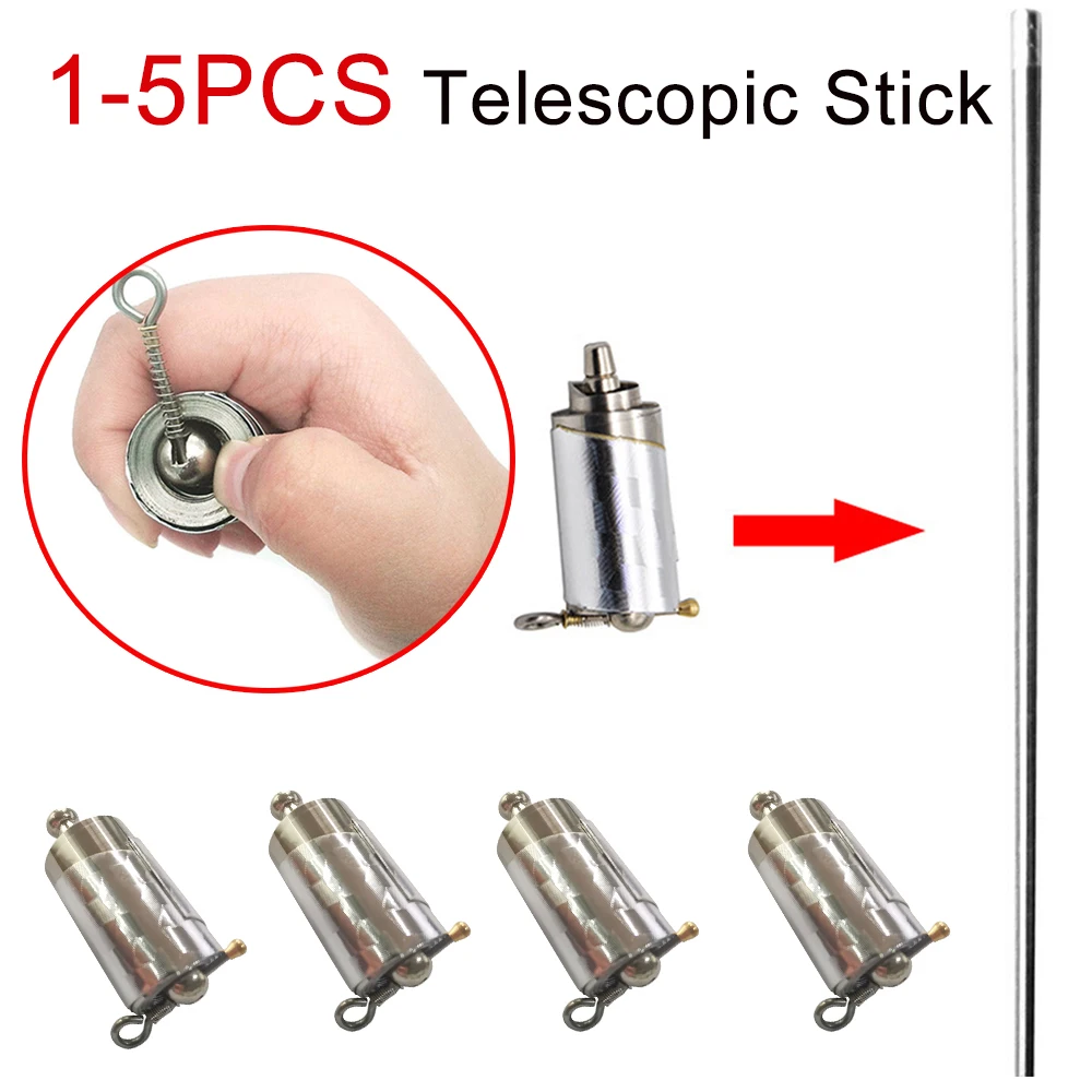 1-5PCS Portable Telescopic Stick Retractile Extendable Defense Stick Martials Art Stage Show Wand Extendable Stick Stage Tool