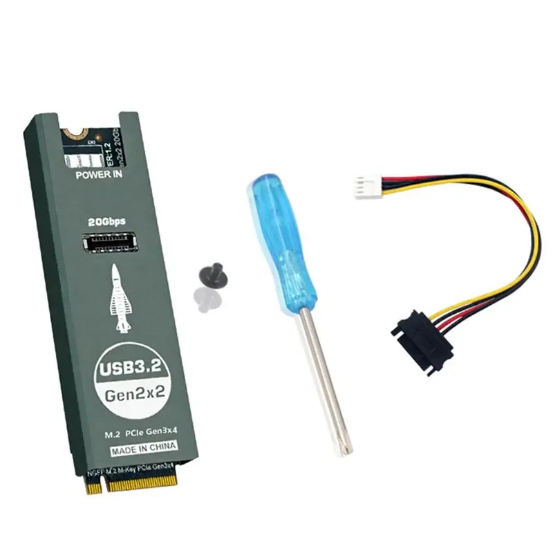 

Адаптер AT82-For для передней панели USB-C M.2 в TYPE-E, высокоскоростная карта расширения 20 Гбит/с M.2 PCIE NVME в TYPE-E, райзер TYPE-E