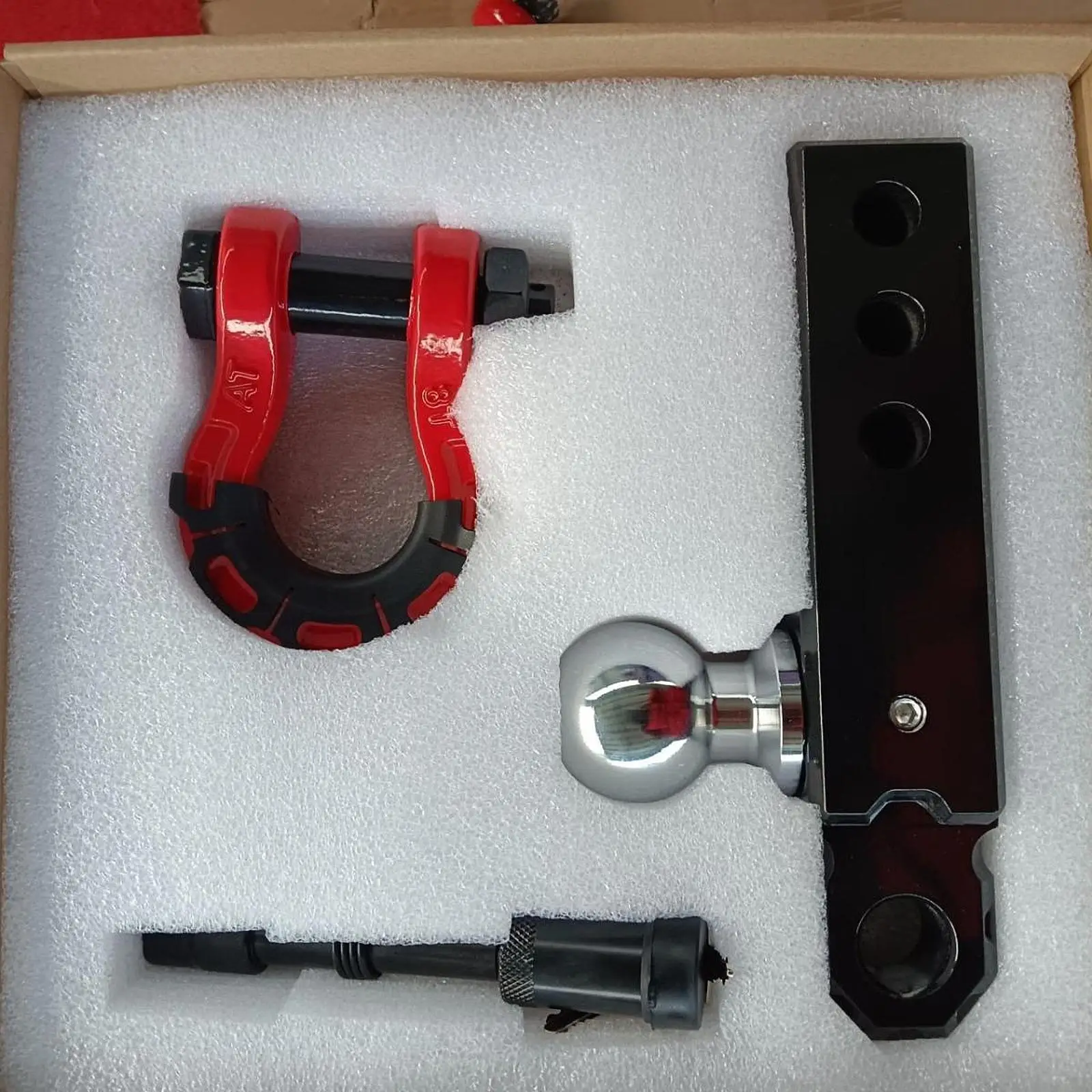 

Trailer Hitch Ball Mount Set with Cover Anti Slip Rubber and Padlock for 2 Inch Vehicle Receiver Towing