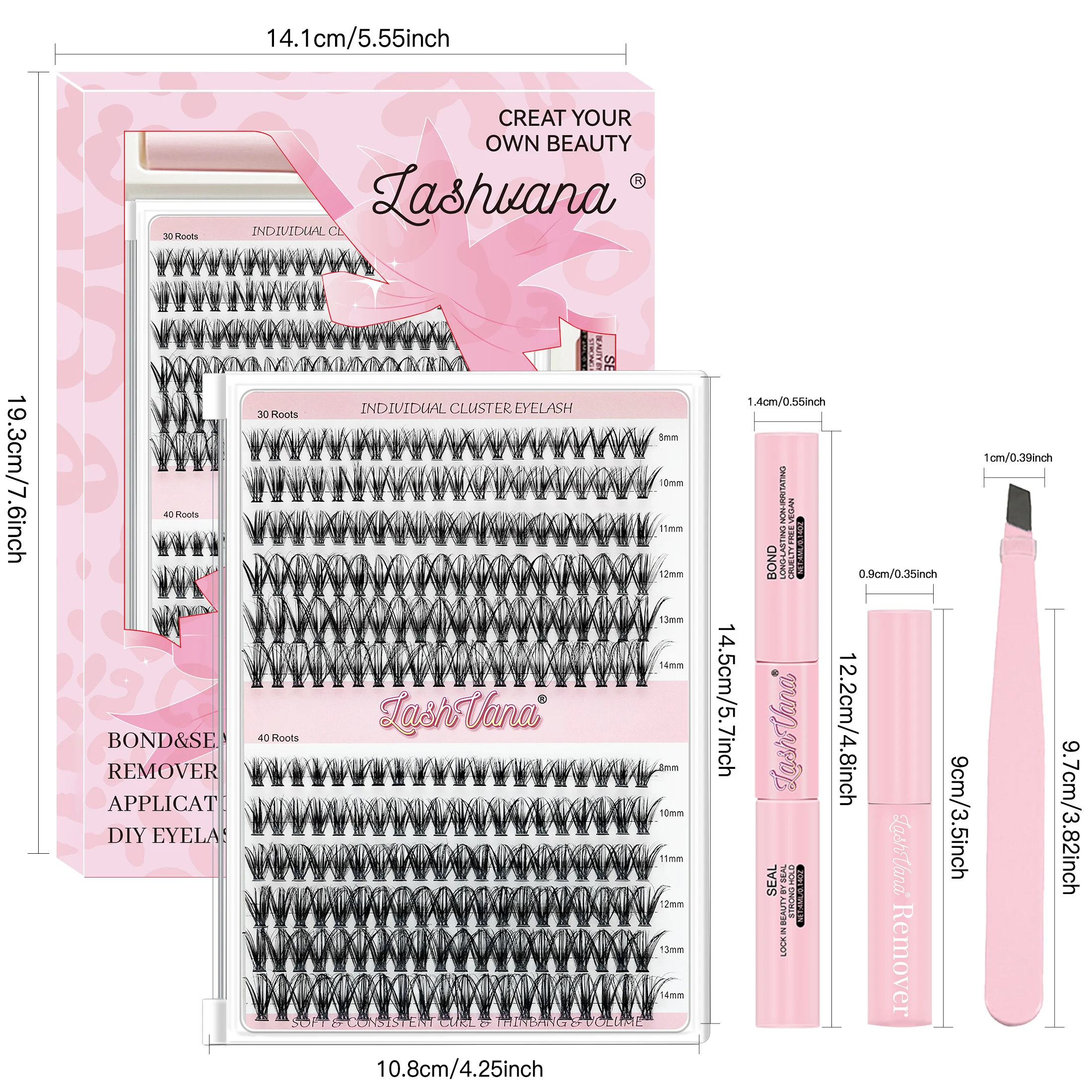 240 قطعة مجموعات الرموش لاش السندات وختم أدوات ماكياج لتقوم بها بنفسك جلدة تمديد عدة لصق الرموش الإلتصاق الغراء اكسسوارات