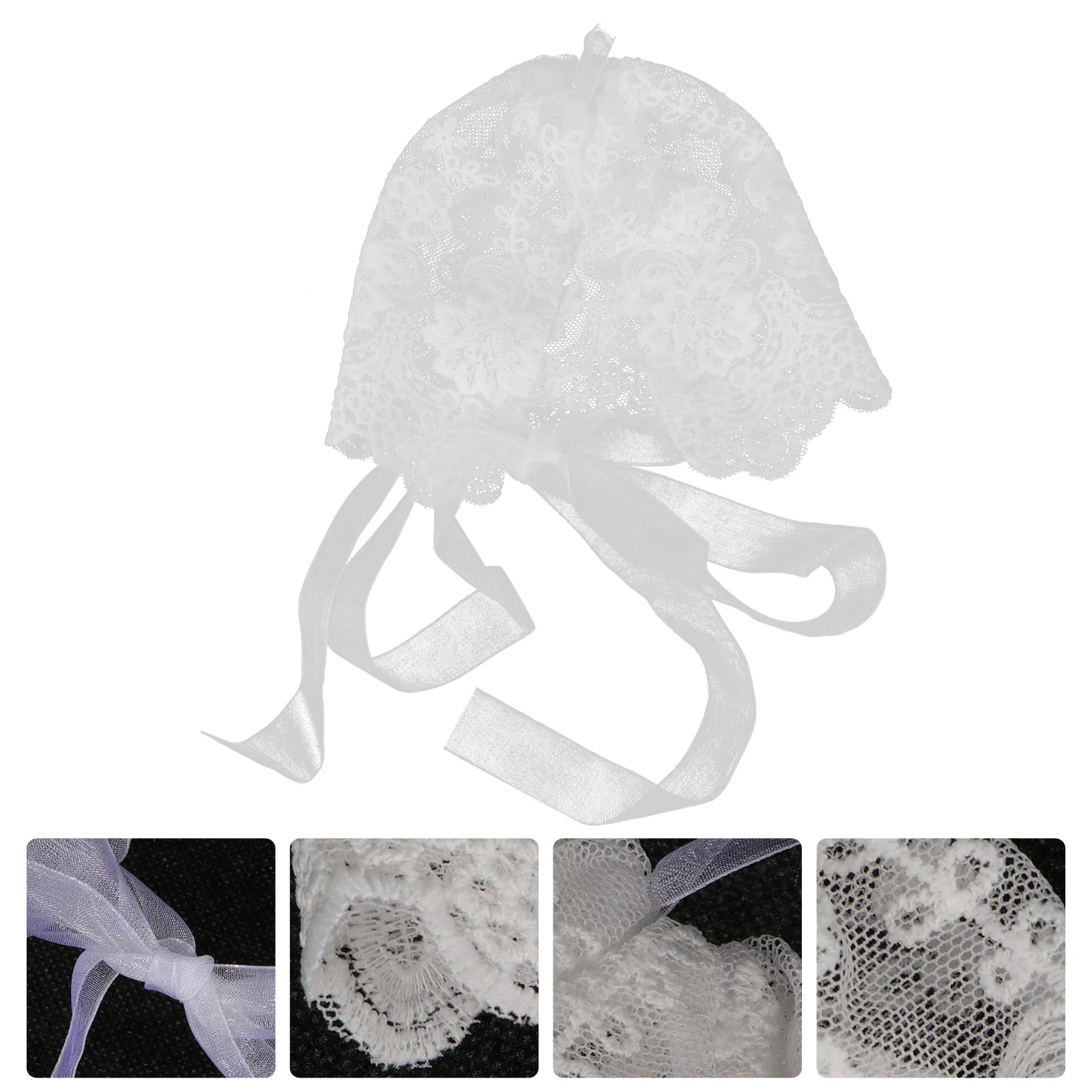 

1 шт., детская кружевная шапка, ажурная кружевная шапка для девочек, регулируемый ремень, летняя детская фотография, подарок для новорожденного, шапка с цветочным узором для новорожденных