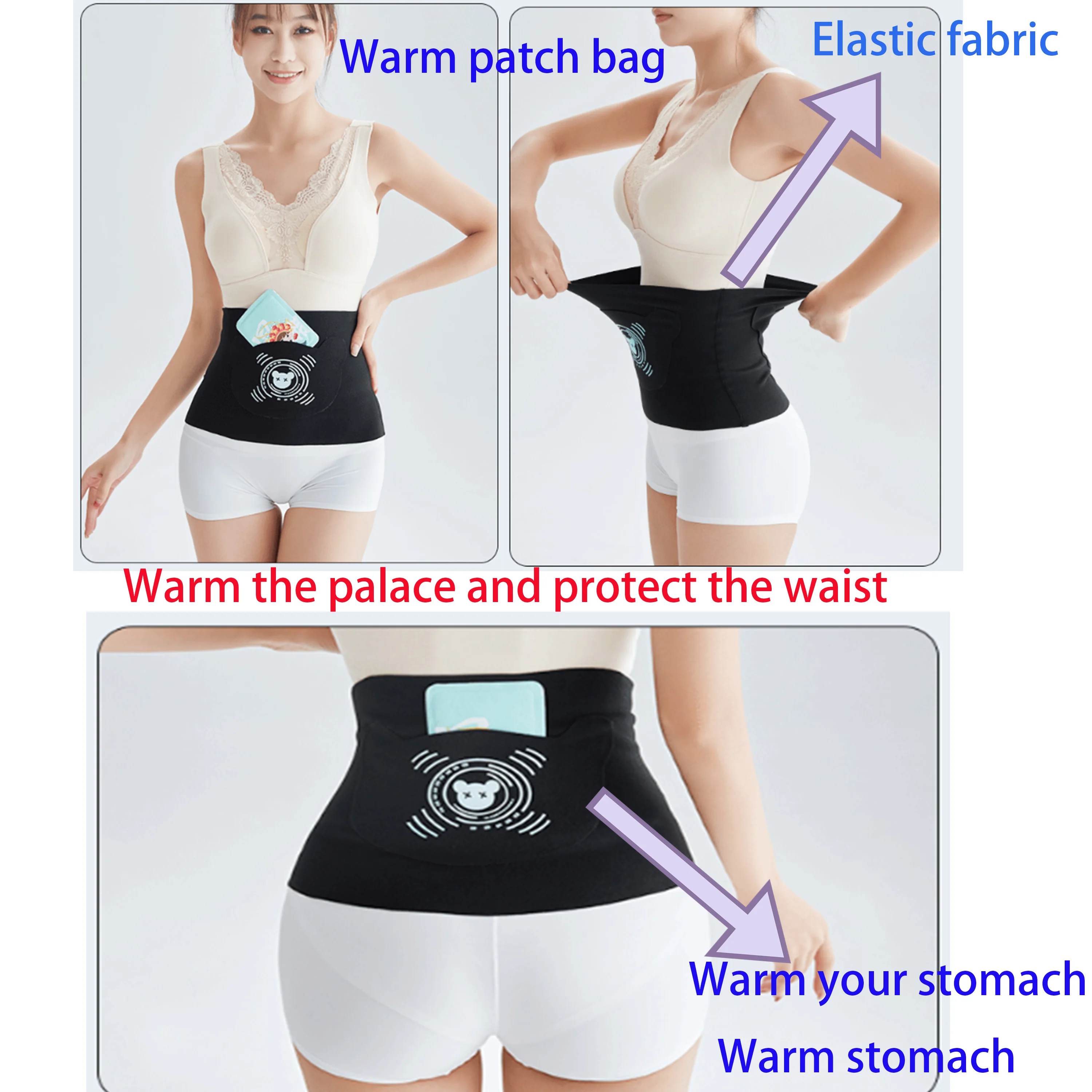 Winter de velvet warm belt per uomo e donna plus pocket stomach protection cold cold non trace high elastic slim traspirante war