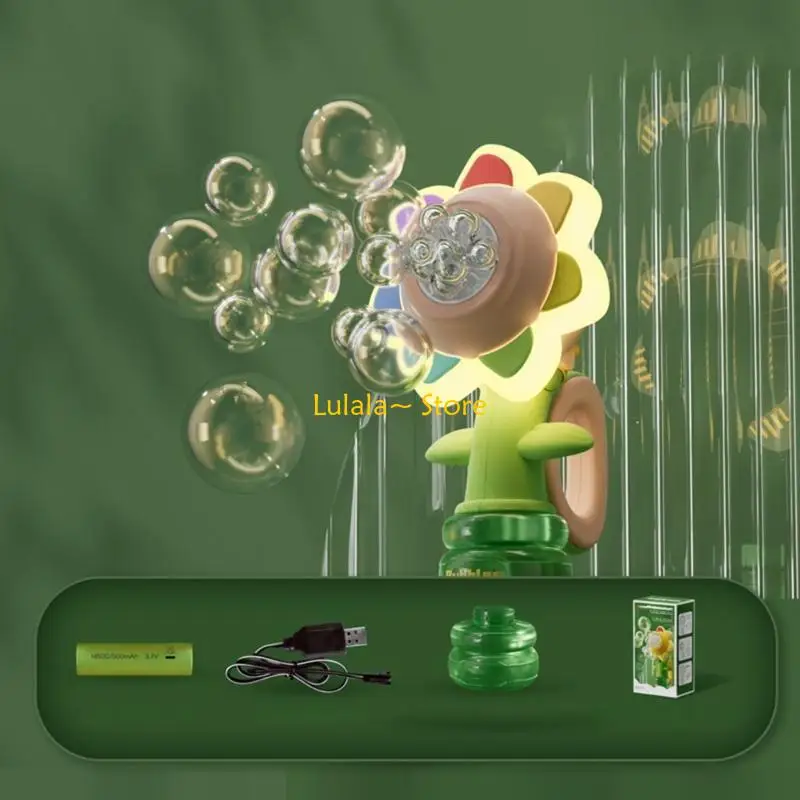 Y4QA – Machine à bulles lumineuses, souffleur bulles, jouet électrique pour enfants