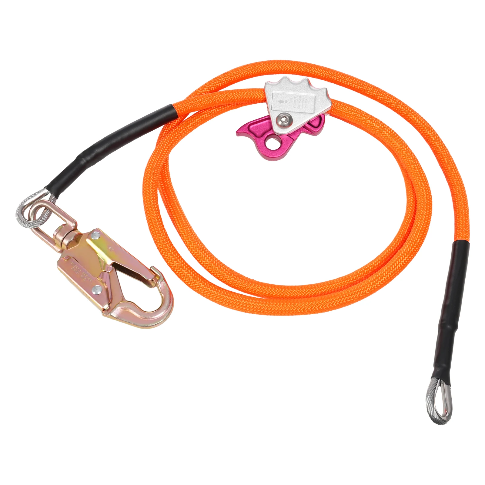 

Комплект страховочных стропов из стальной проволоки для работы на высоте с тройным замком и регулятором для альпинистов и работников на высоте