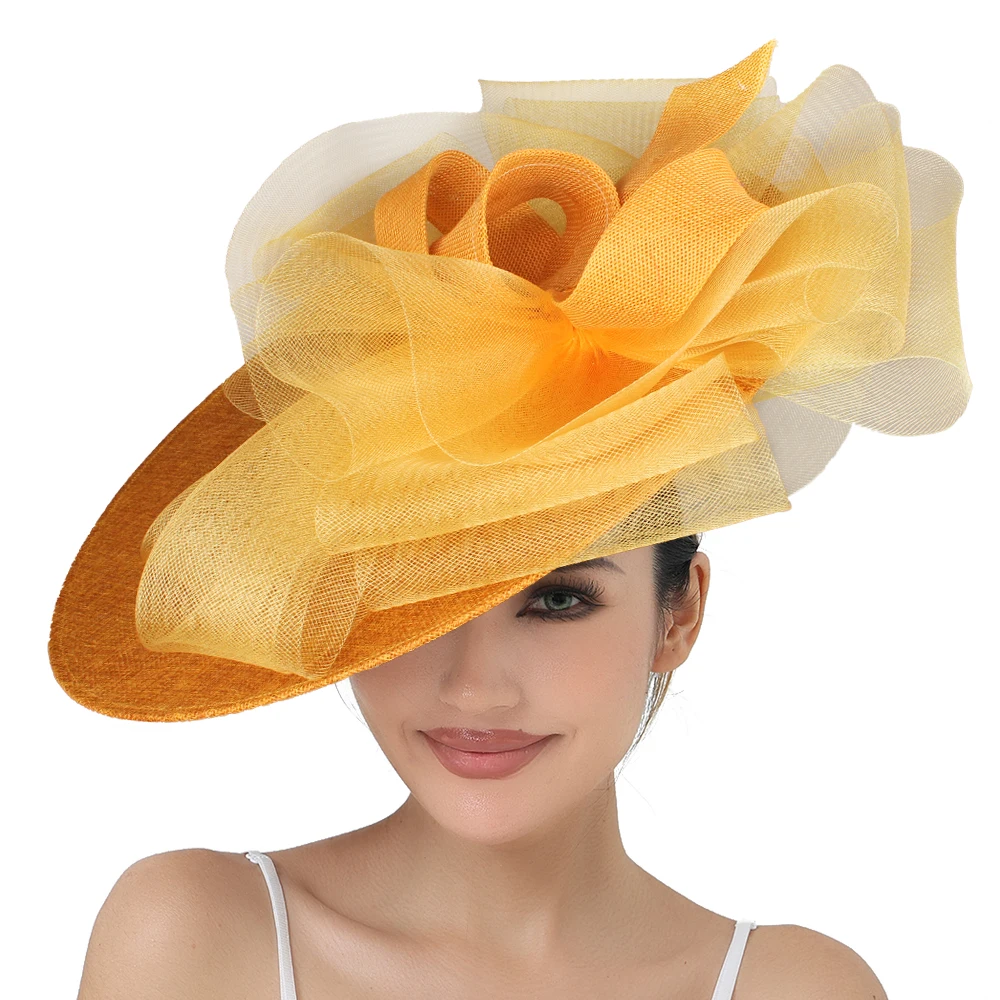 

Элегантные женские широкополые шляпы-дерби, модные федоры, головные уборы для женщин с эластичными сетчатыми повязками на голову