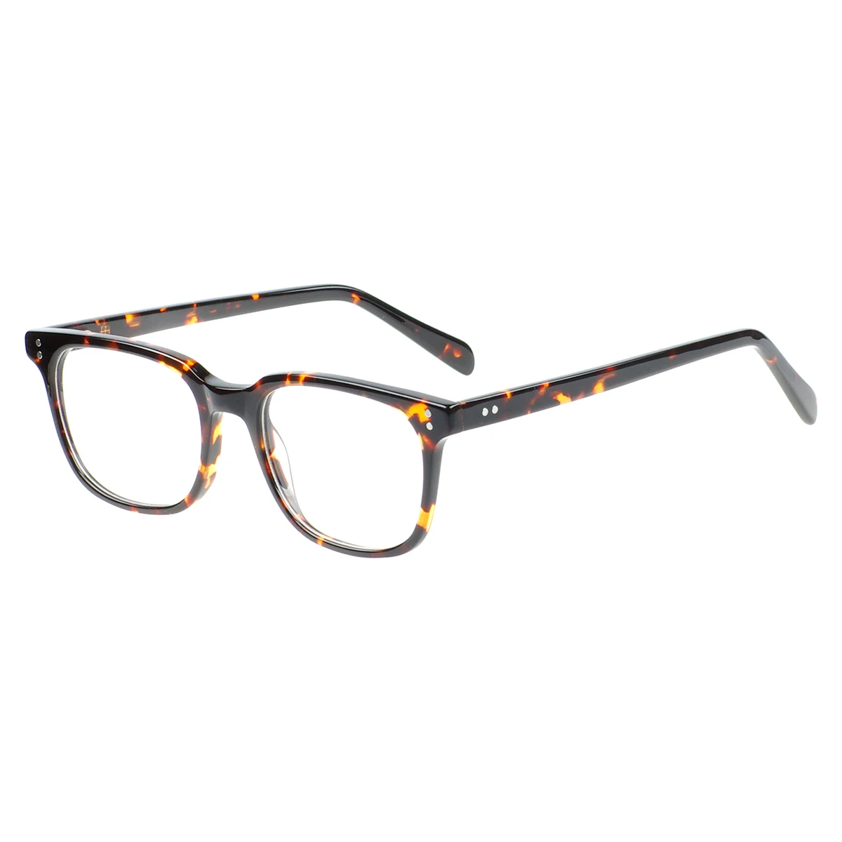 Rectangular Men Women Transparent Acetate Fashion Glasses Frame Full Rim Large Eyewear For Prescription Myopia & Reading Lenses