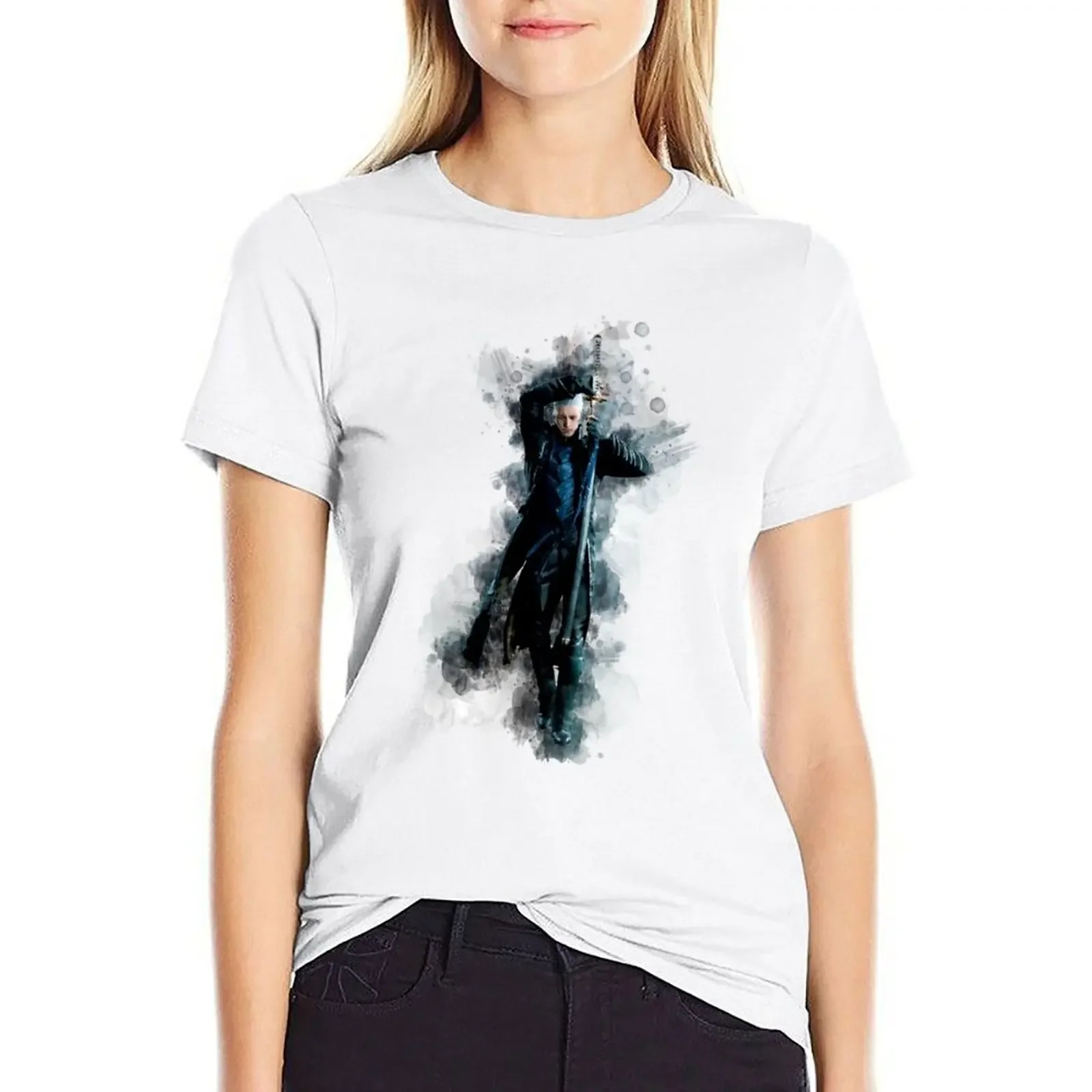 

DMC - Vergil watercolor T-shirt female tops clothes for woman