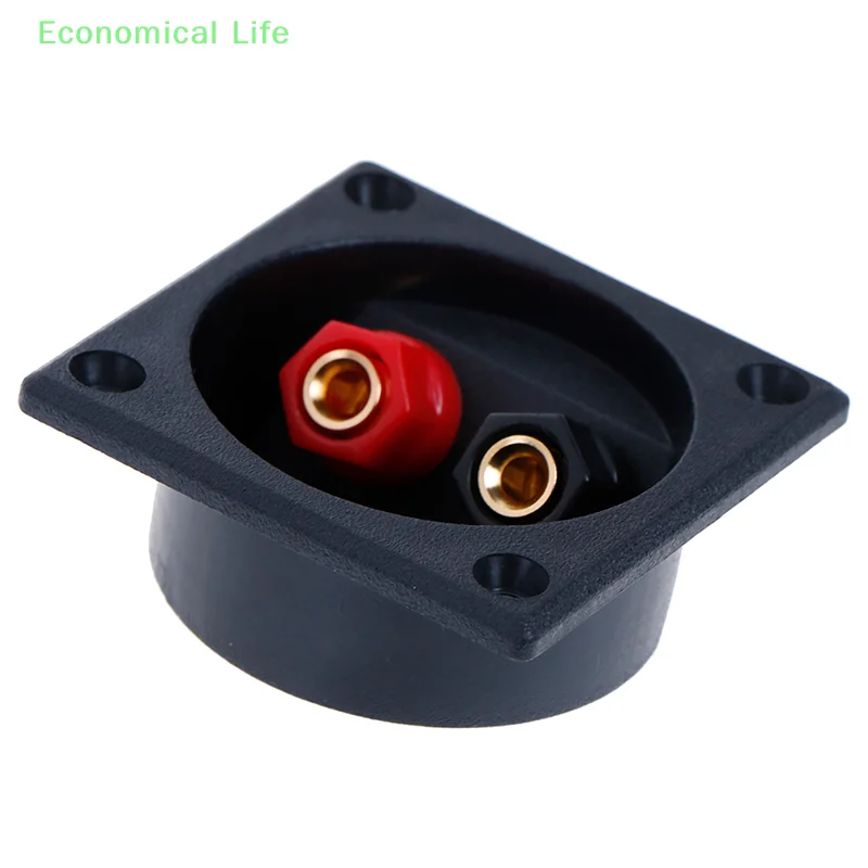 1Pcs Black And Red Speaker Box Square Shape Double Binding Post Type Speaker Box Terminal Cup