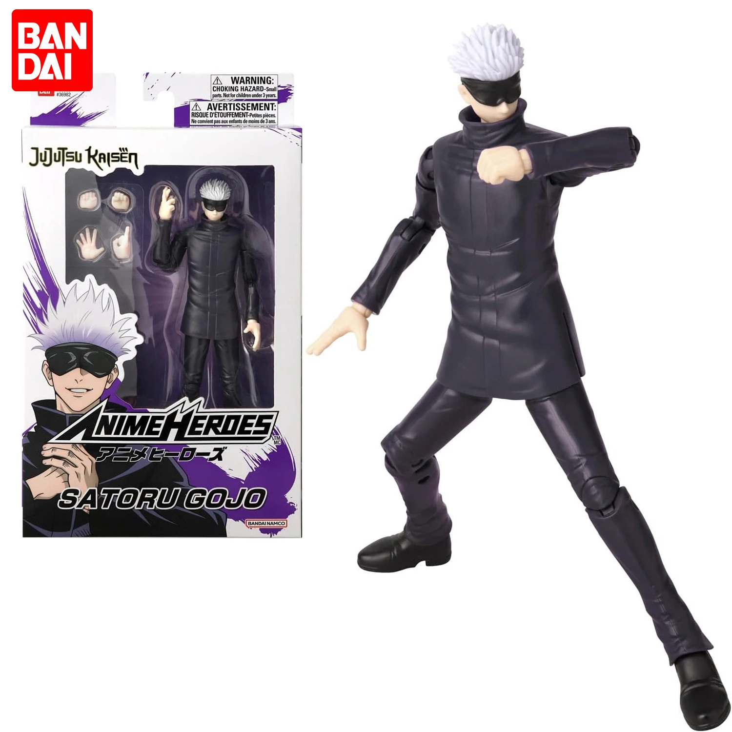 Bandai Jujutsu Kaisen Anime Heroes Series Satoru Gojo Action Figure - Anime Figurines Collector's Gift For Fans